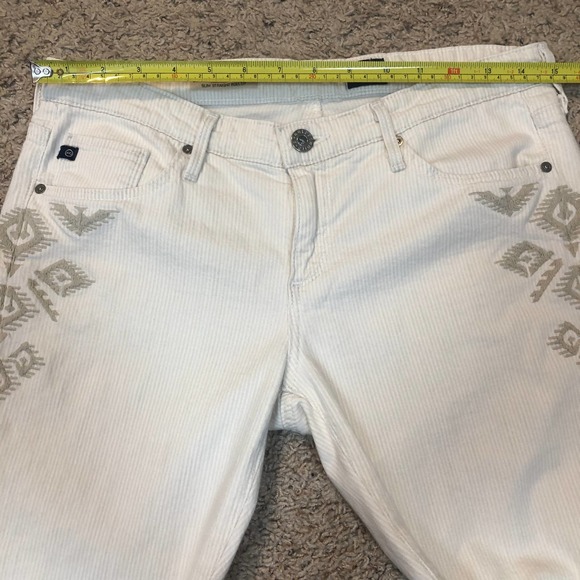 Adriano Goldschmeid Jeans Womens 28 The Stevie Pants Southwest Cream Green USA - Picture 12 of 14